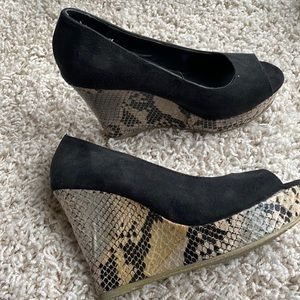 Express peep toe wedge